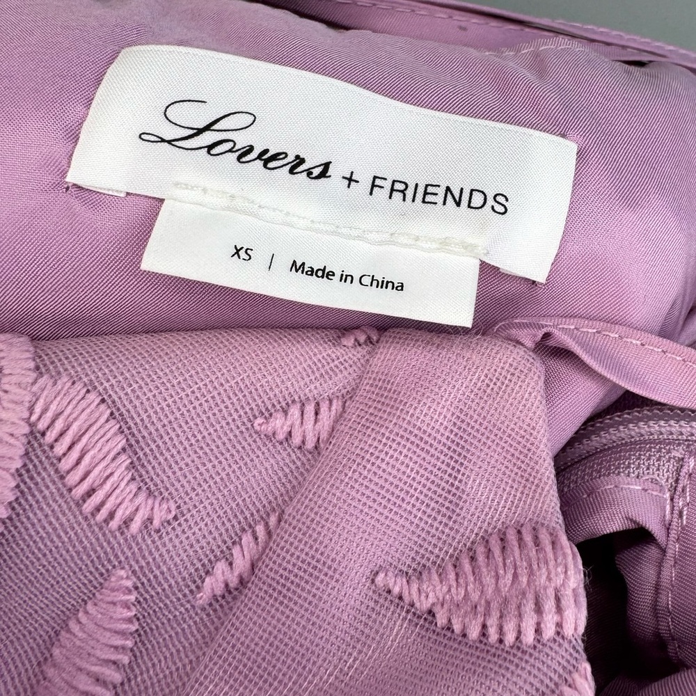 Lovers + Friends Skylight Dress backless floral asymmetrical Lilac Purple SizeXS